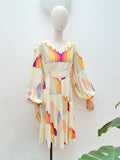 1970s Erté illustration print Jean Varon dress - Medium
