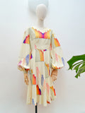1970s Erté illustration print Jean Varon dress - Medium