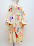 1970s Erté illustration print Jean Varon dress - Medium