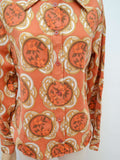 1970s Dagger collar viyella blouse - Medium