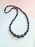 1930s Faceted Galalith bead necklace