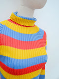 1970s Skinnyrib stripe sweater top