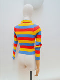 1970s Skinnyrib stripe sweater top
