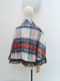 1970s Mohair fringed short cape - Extra small