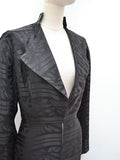 1970 Satin maxi evening jacket - Large