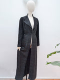 1970 Satin maxi evening jacket - Large