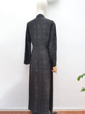 1970 Satin maxi evening jacket - Large