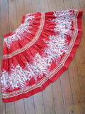 1950s Printed patio skirt - Medium Large