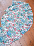 1940s Floral rayon full skirt - Extra small