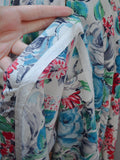 1940s Floral rayon full skirt - Extra small