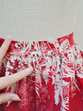 1950s Printed patio skirt - Medium Large