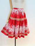 1950s Printed patio skirt - Medium Large