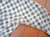 1940s Snowflake print silk dress - Extra small