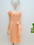 1960s Lace wiggle with hip bow - Medium