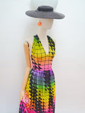 1970s Rainbow maxi dress - Extra small