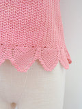 1930s 40s Crocheted cotton top - Extra small