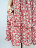 1940s Printed rayon day dress - Small