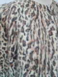 1940s Leopard print fluffy jacket - Small