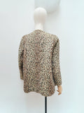 1940s Leopard print fluffy jacket - Small