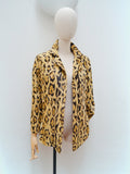 1960s Leopard print velvet jacket - Extra small Small