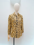 1960s Leopard print velvet jacket - Extra small Small