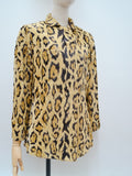 1960s Leopard print velvet jacket - Extra small Small