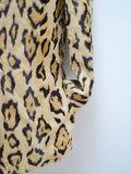 1960s Leopard print velvet jacket - Extra small Small