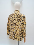 1960s Leopard print velvet jacket - Extra small Small