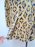 1960s Leopard print velvet jacket - Extra small Small