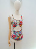 1940s Open midriff swimsuit - Extra small