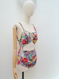 1940s Open midriff swimsuit - Extra small