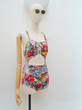 1940s Open midriff swimsuit - Extra small