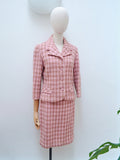 1960s Houndstooth check wool suit - Extra small