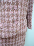1960s Houndstooth check wool suit - Extra small
