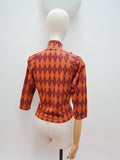1980s Harlequin jersey top - Extra small