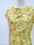 1960s Pure silk floral day dress - S