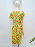 1960s Pure silk floral day dress - S