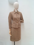 1930s Wool tweed tailored skirt suit - Extra small
