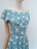 Early 1960s printed rayon dress - Extra small