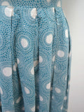 Early 1960s printed rayon dress - Extra small