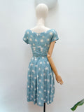 Early 1960s printed rayon dress - Extra small