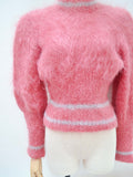 1970s Mohair balloon sleeve sweater- Medium Large