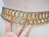 1970s 24k Gold gilt buckled belt - One size