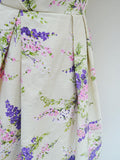 1950s Wisteria print cotton dress - Small