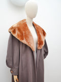 1940s Lantern sleeve wool coat - Large XL