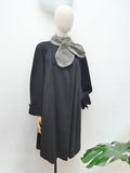 1940s Scarf collar winter coat - Medium Large