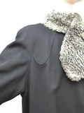 1940s Scarf collar winter coat - Medium Large