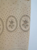 1950s Ecru embroidered cotton dress - Small