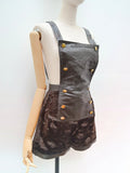 1960s 70s Vinyl & velvet romper - Extra small