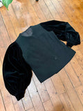 1920s 30s Wool & velvet jacket - Medium